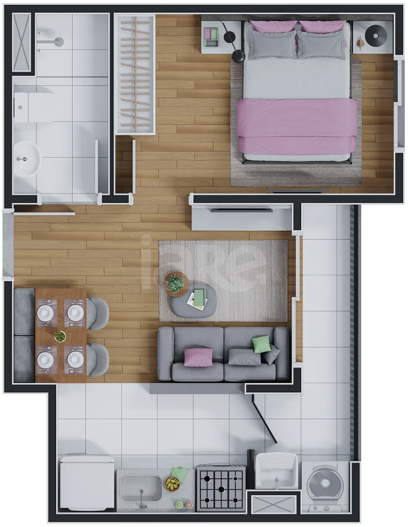 Planta — Apartamento 29,79 m²