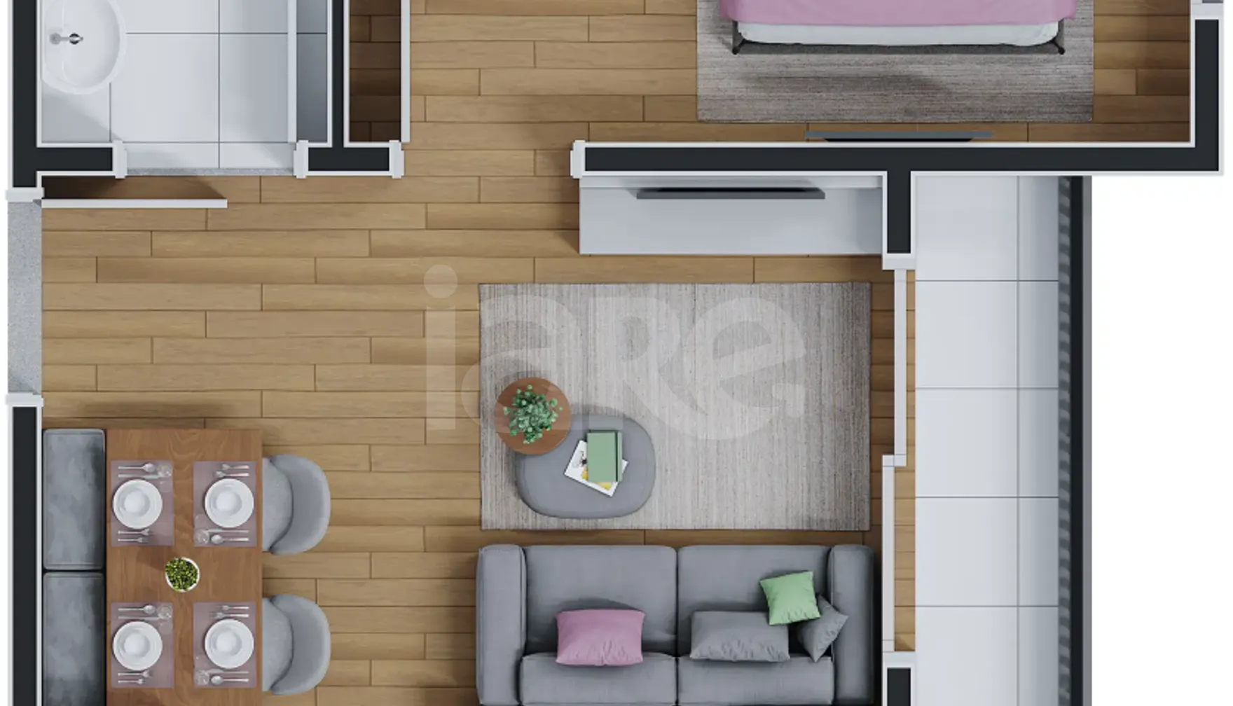 Planta — Apartamento 29,79 m²
