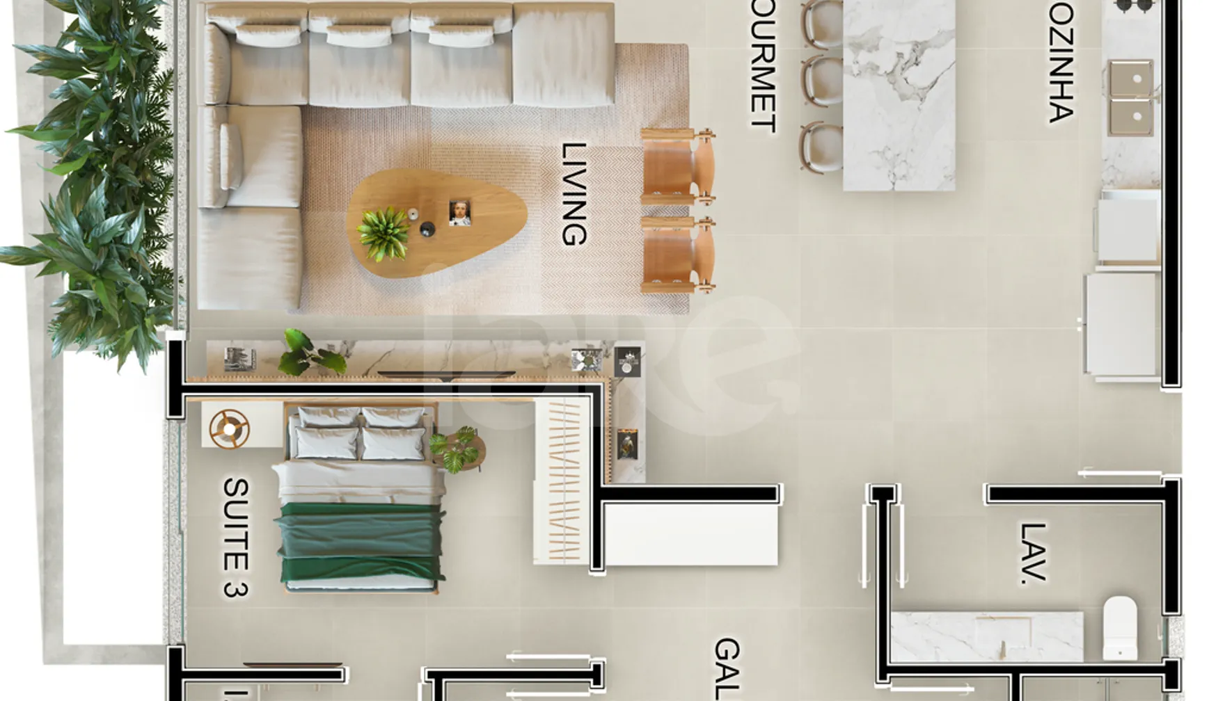 Planta — Apartamento 193,14 m²