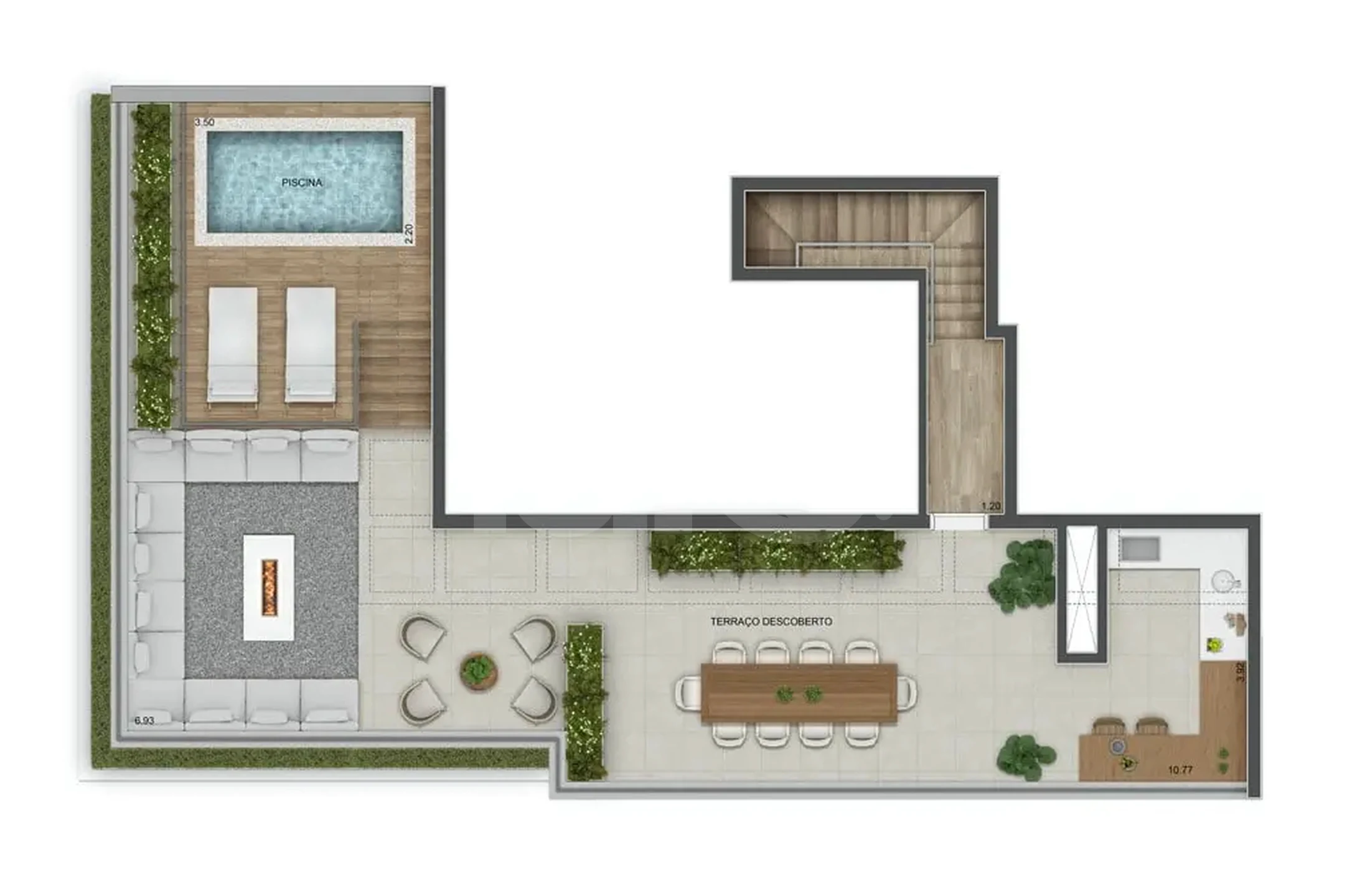 Planta — Cobertura Duplex 283,31 m²