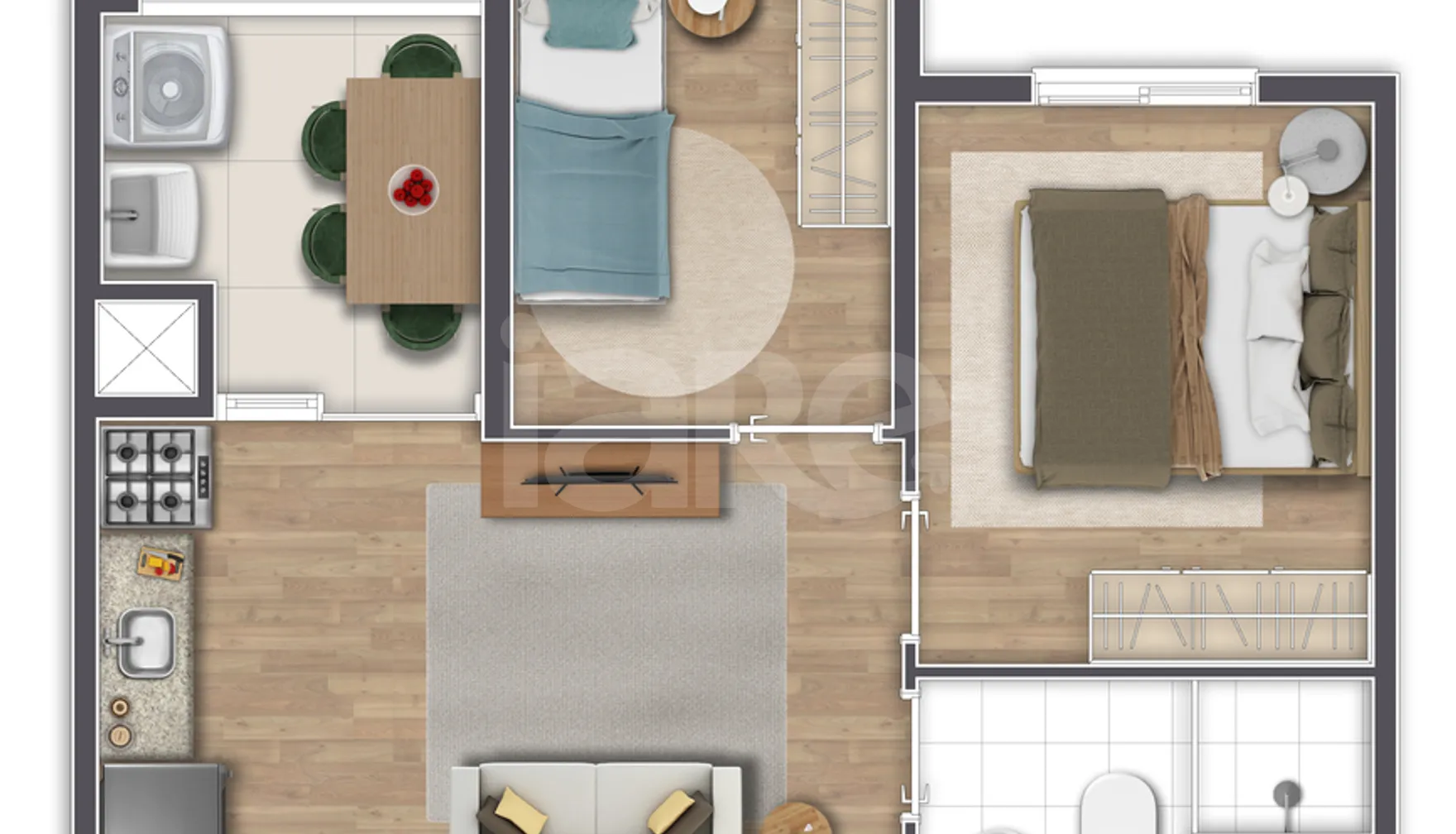 Planta — Apartamento 36,13 m²