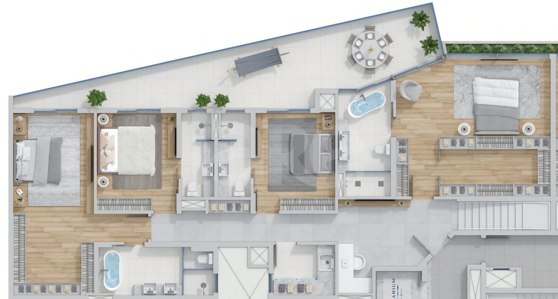 Planta — Cobertura Duplex 378,6 m²