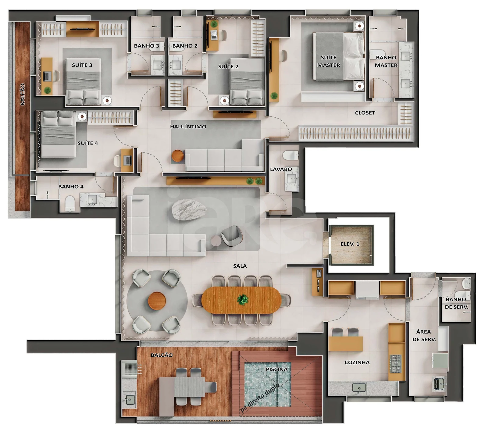 Planta — Apartamento 229,01 m²