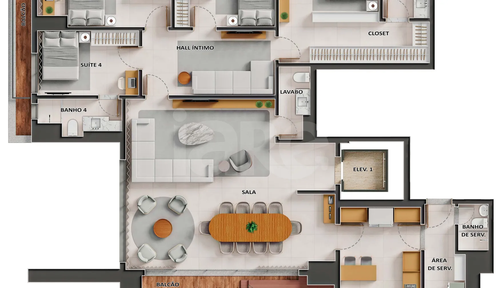 Planta — Apartamento 229,01 m²