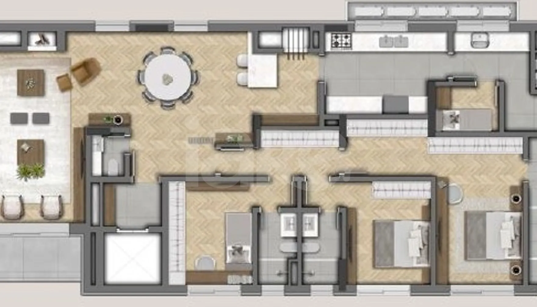 Planta — Apartamento 192,6 m²