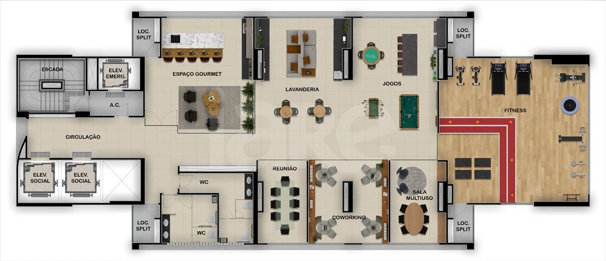 Planta — Pavimento lazer