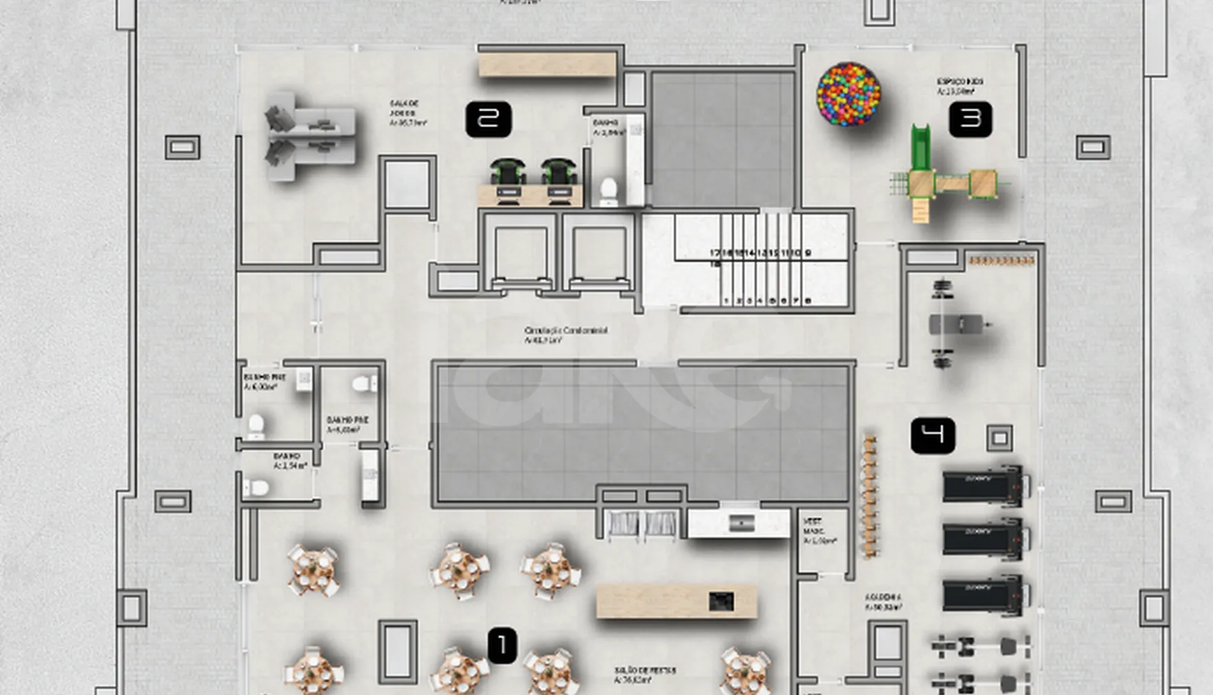 Planta — Pavimento lazer