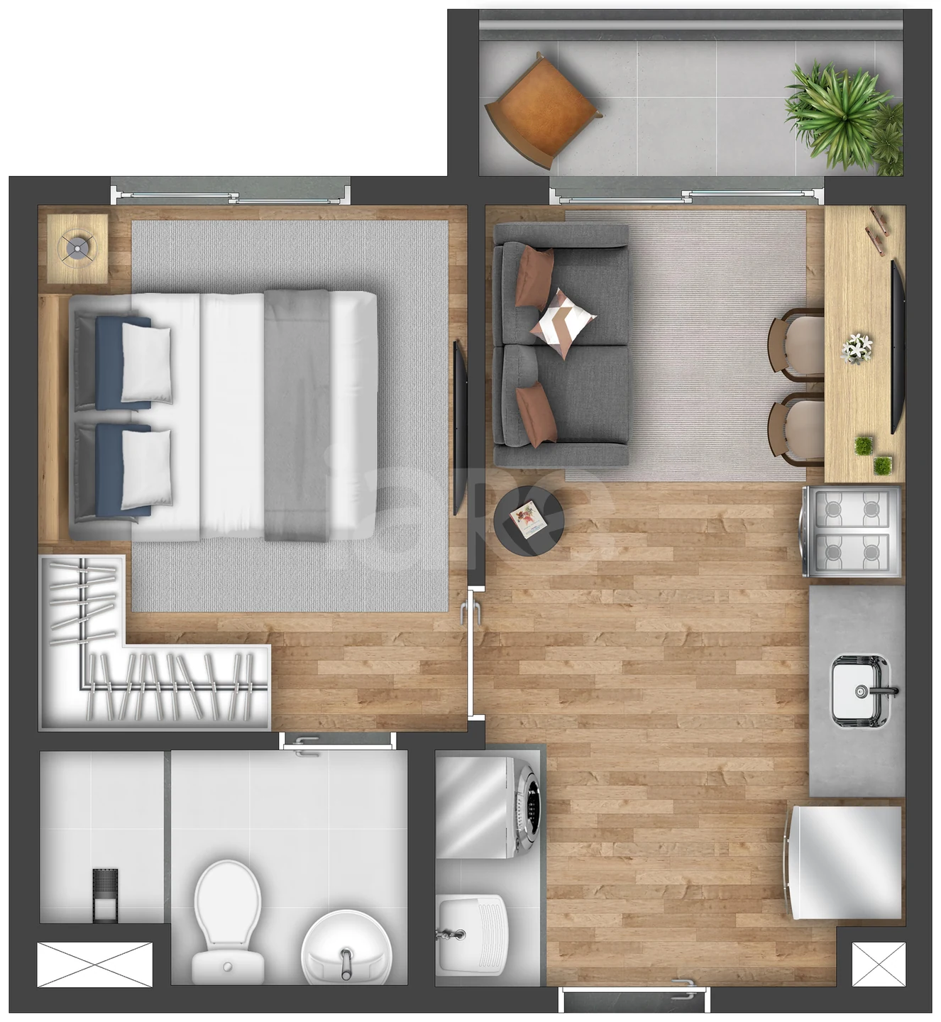 Planta — Apartamento 26,45 m²