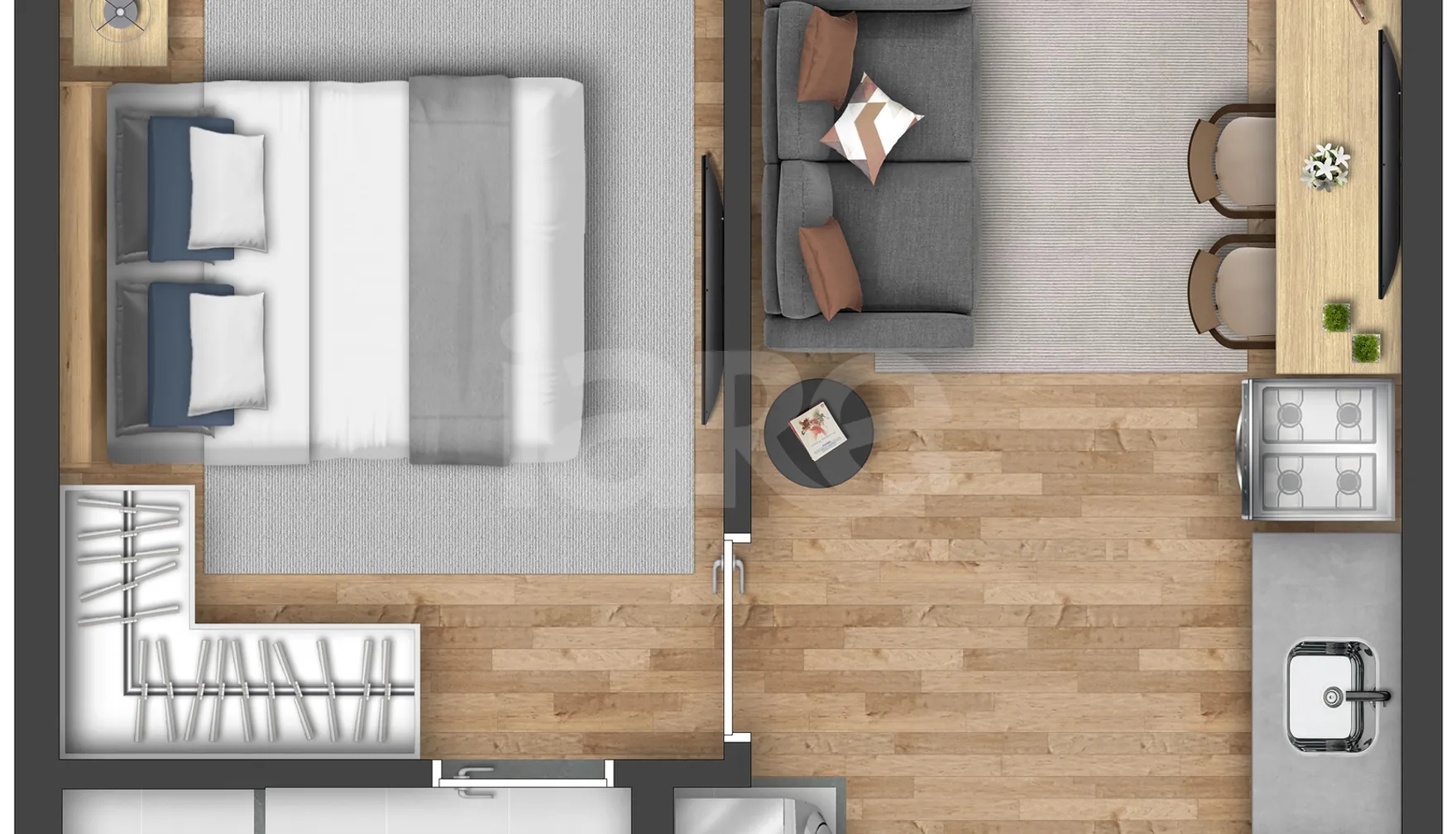 Planta — Apartamento 26,45 m²