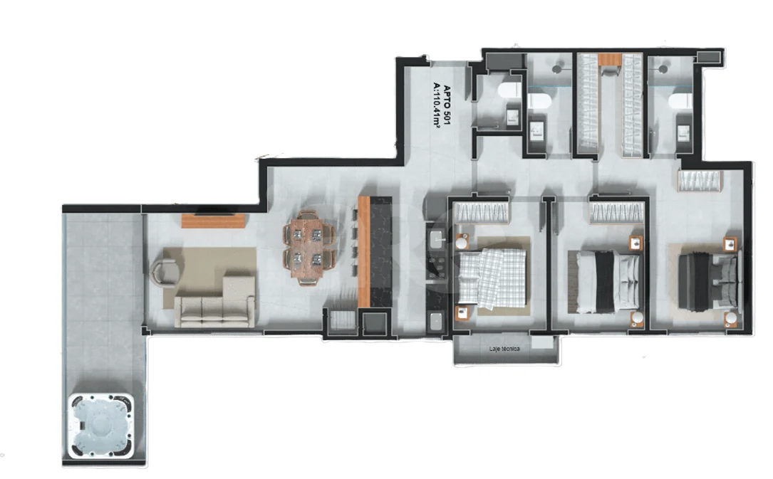 Planta — Garden 115,61 m²