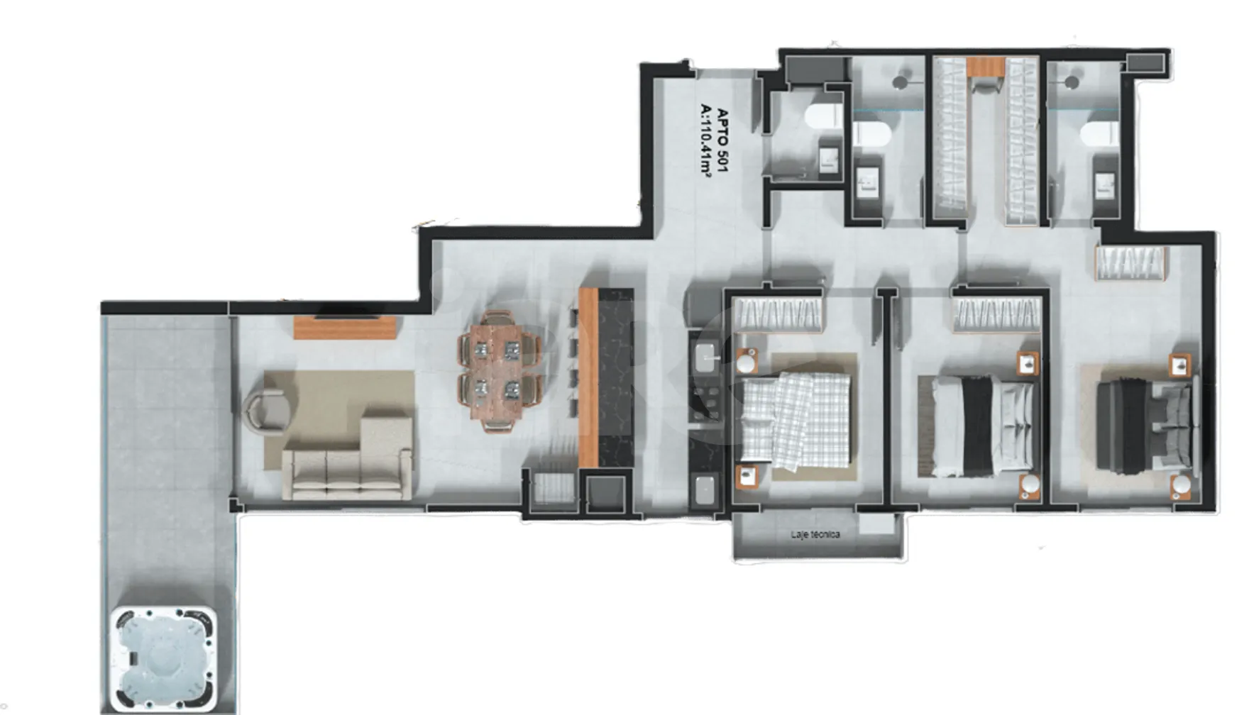 Planta — Garden 115,61 m²