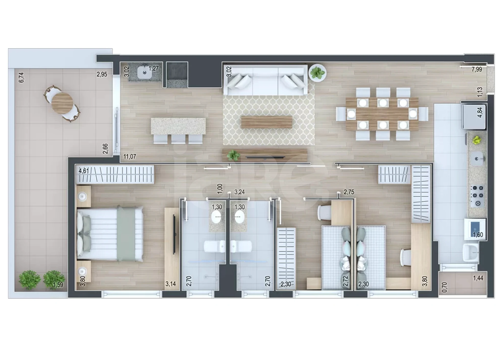 Planta — Garden 102,74 m²