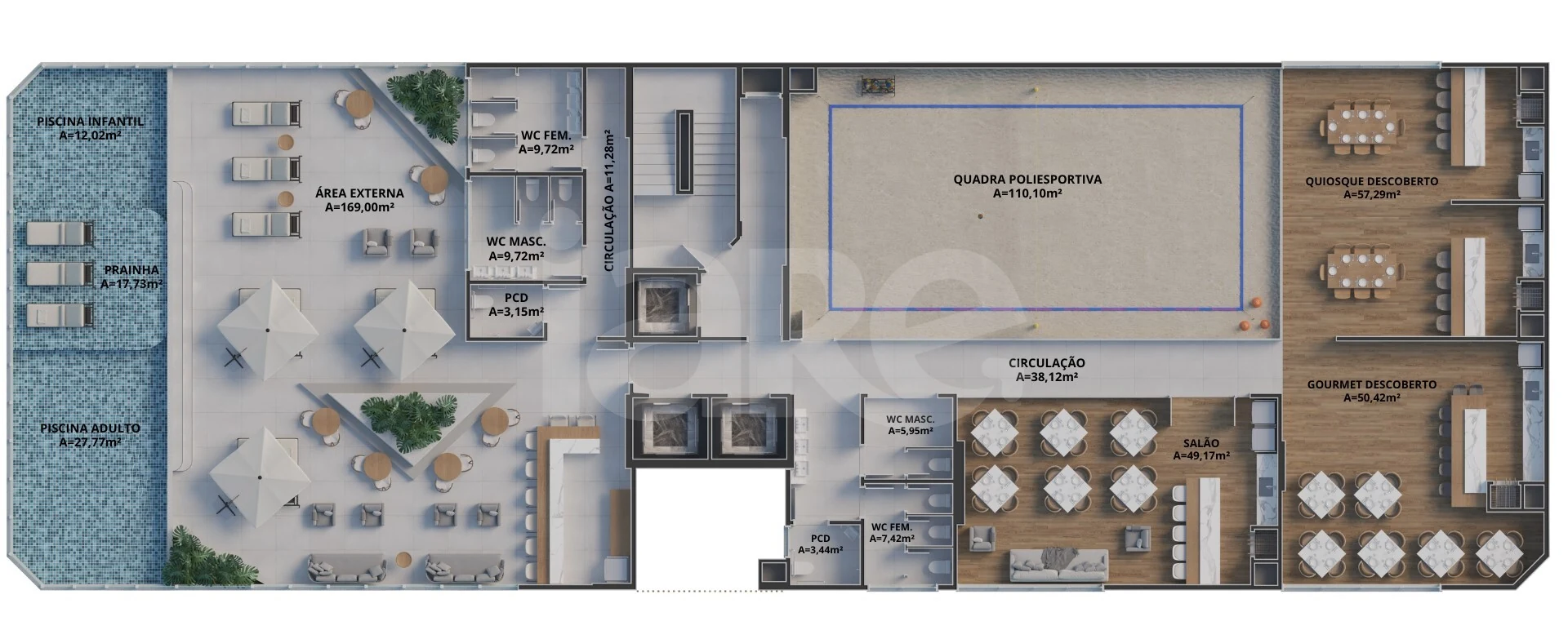 Planta — Pavimento rooftop