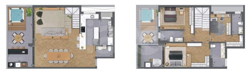 Planta — Cobertura Duplex 154,13 m²