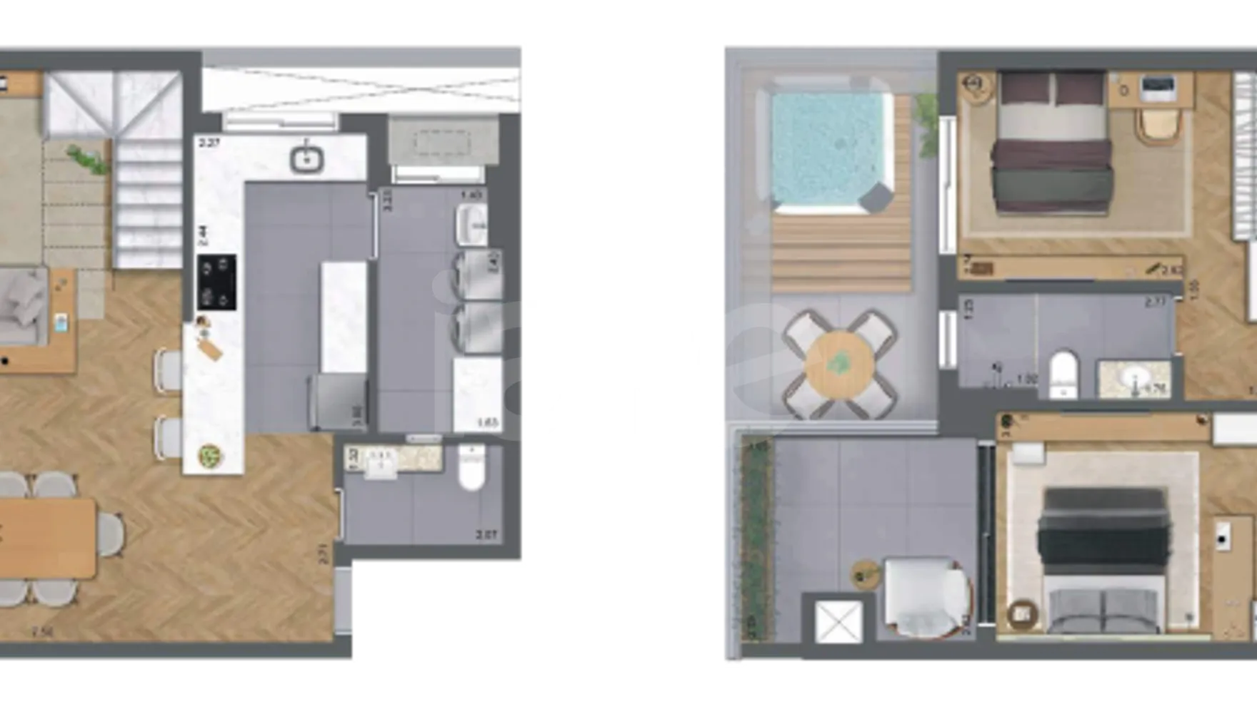 Planta — Cobertura Duplex 154,13 m²