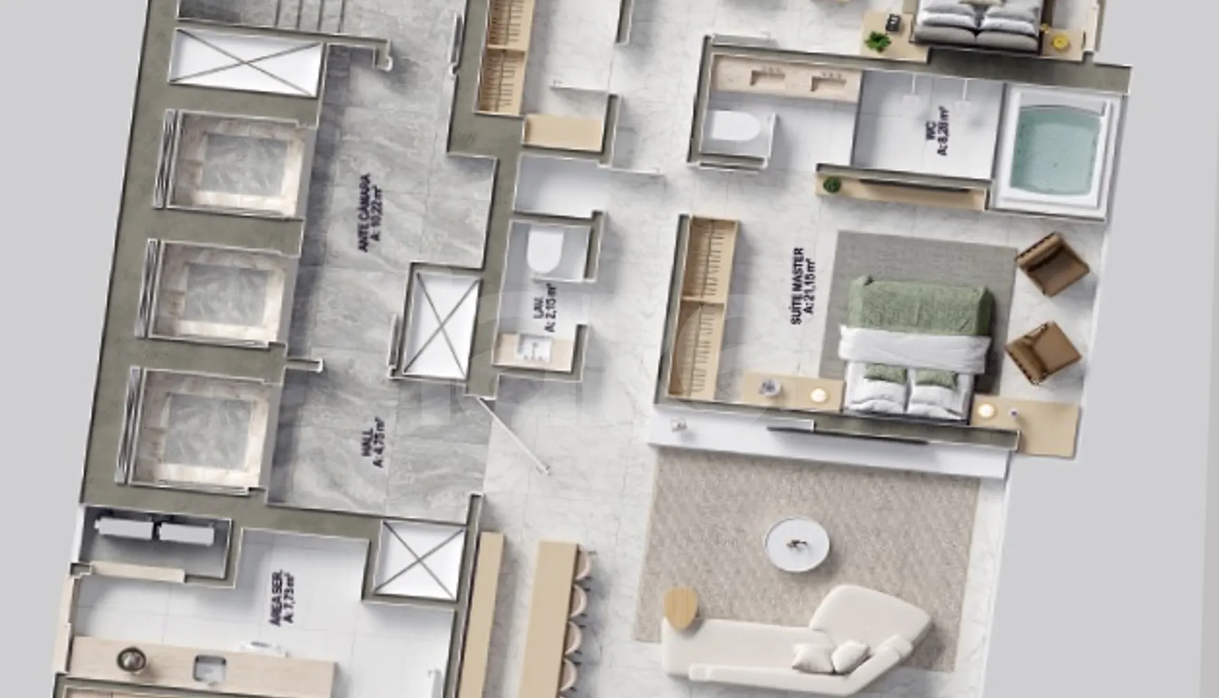 Planta — Apartamento 212,25 m²