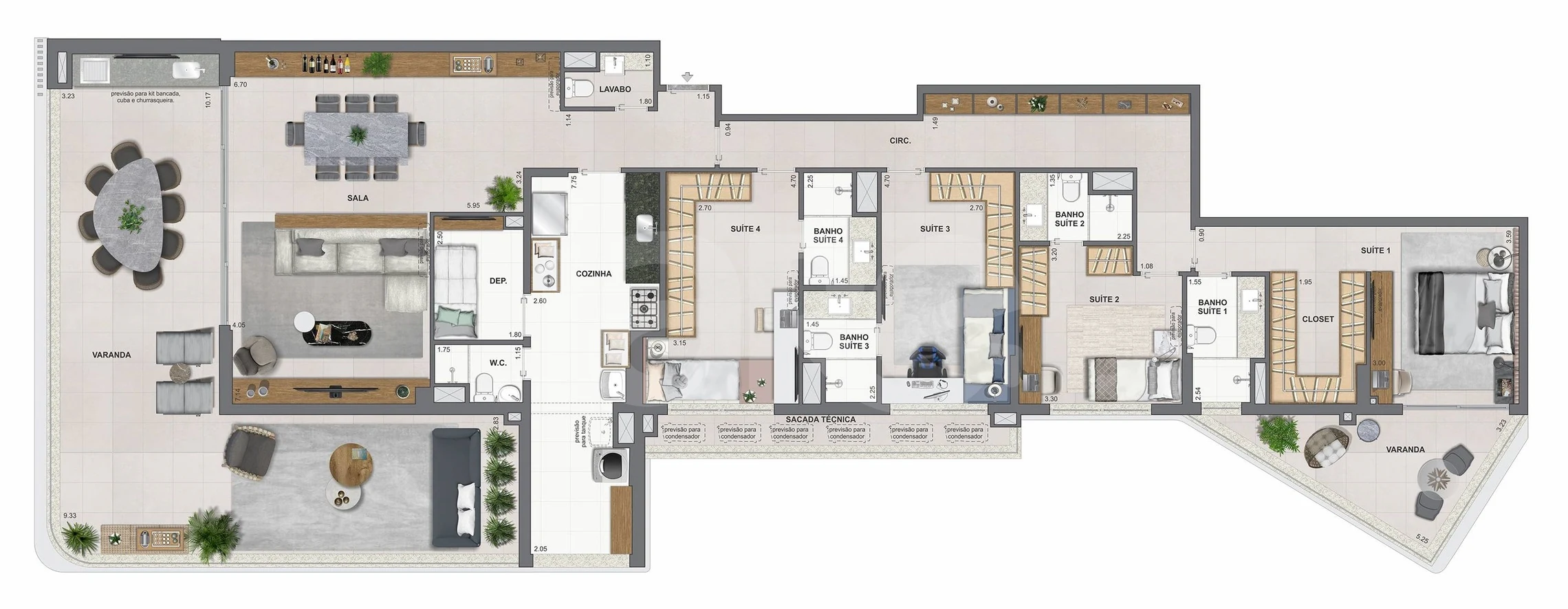 Planta — Apartamento 245,56 m²