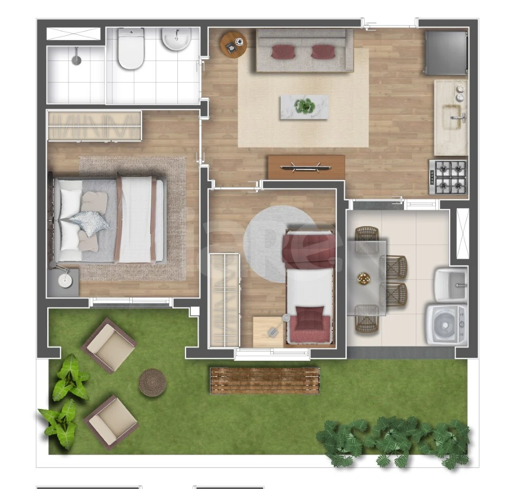 Planta — Garden 48,03 m²