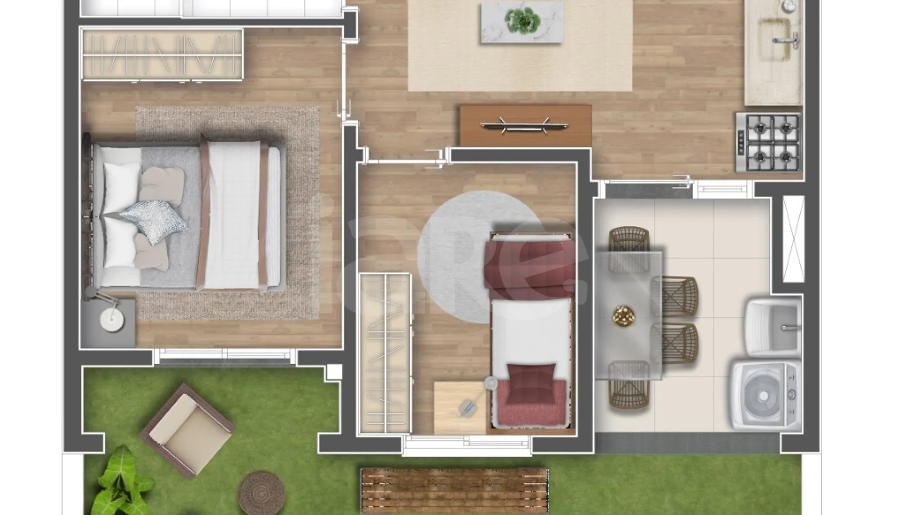 Planta — Garden 48,03 m²