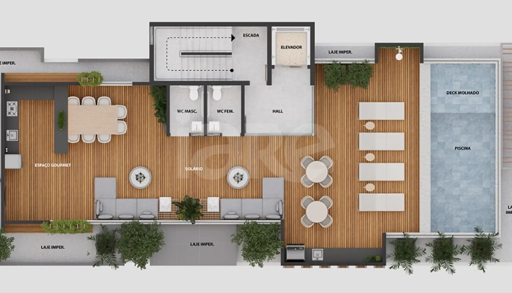 Planta — Pavimento rooftop