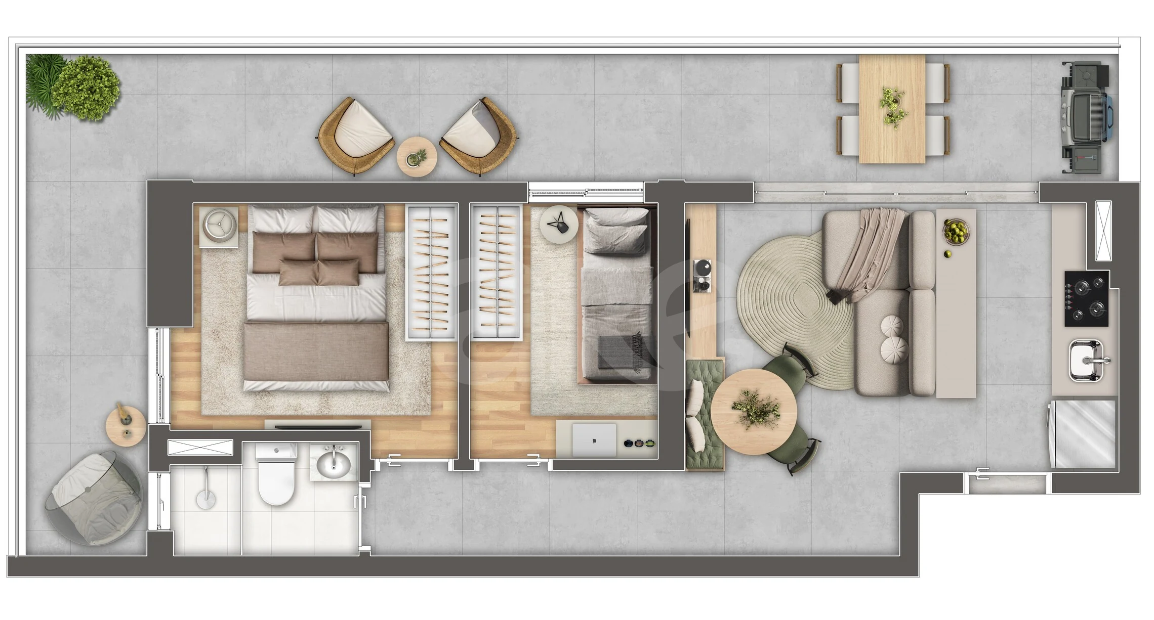 Planta — Garden 73,61 m²