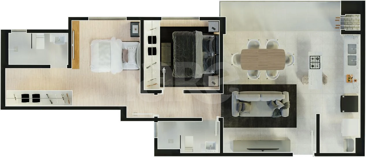 Planta — Apartamento 71,5 m²