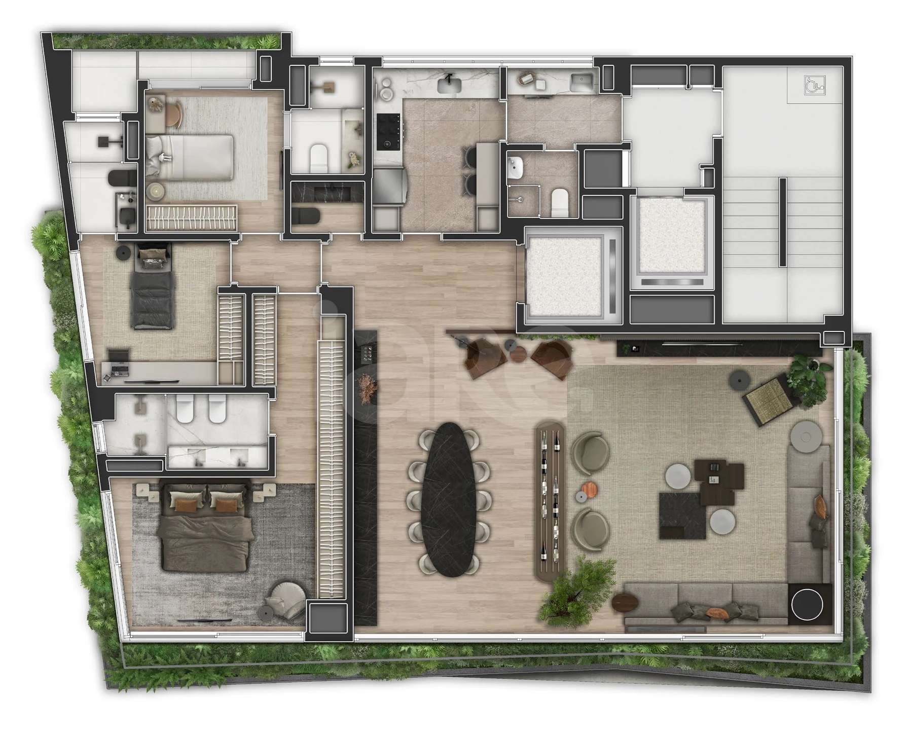 Planta — Apartamento 200 m²