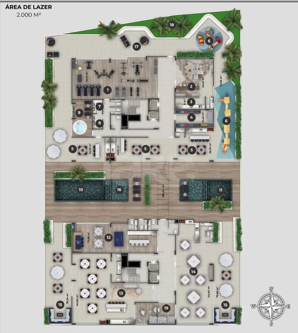 Planta — Pavimento lazer