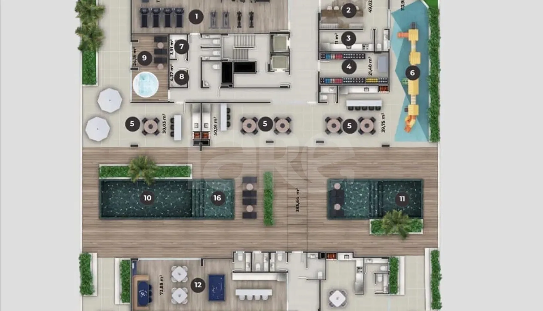 Planta — Pavimento lazer