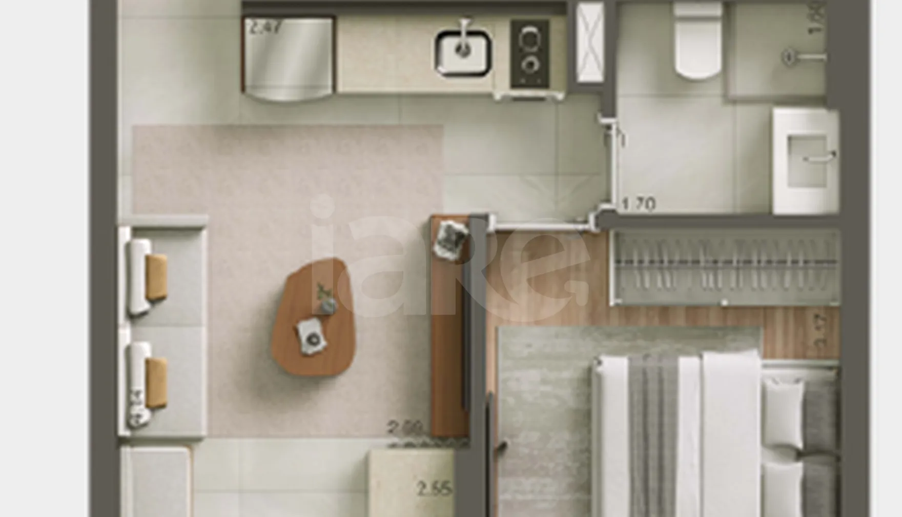 Planta — Apartamento 39,01 m²