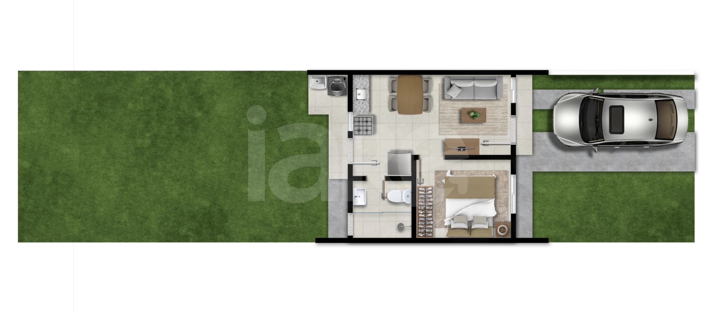 Planta — Casa em Condomínio 31,43 m²