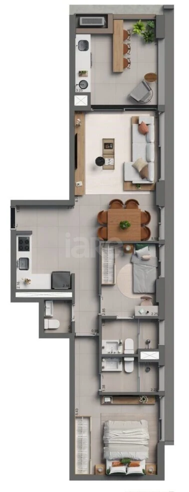 Planta — Apartamento 79,25 m²