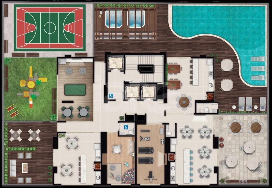 Planta — Pavimento lazer