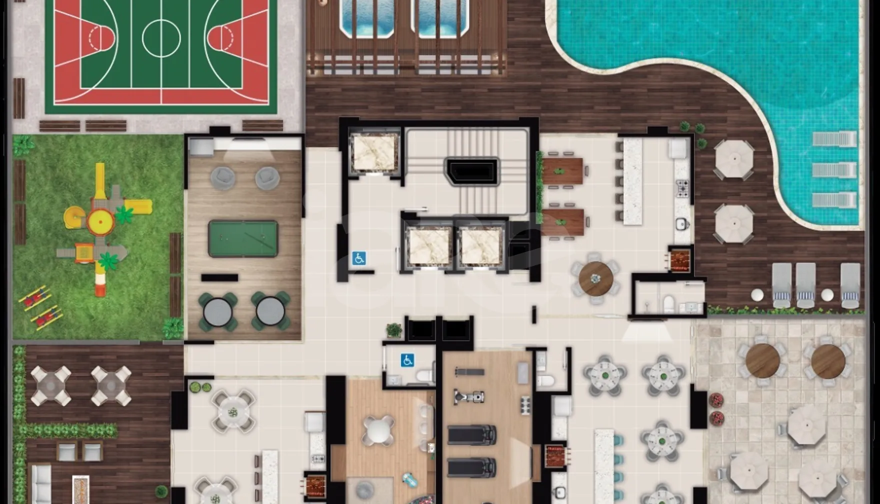 Planta — Pavimento lazer
