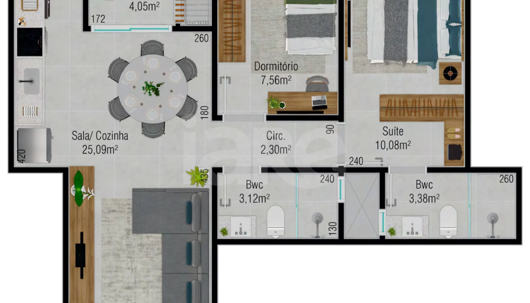 Planta — Garden 92,25 m²