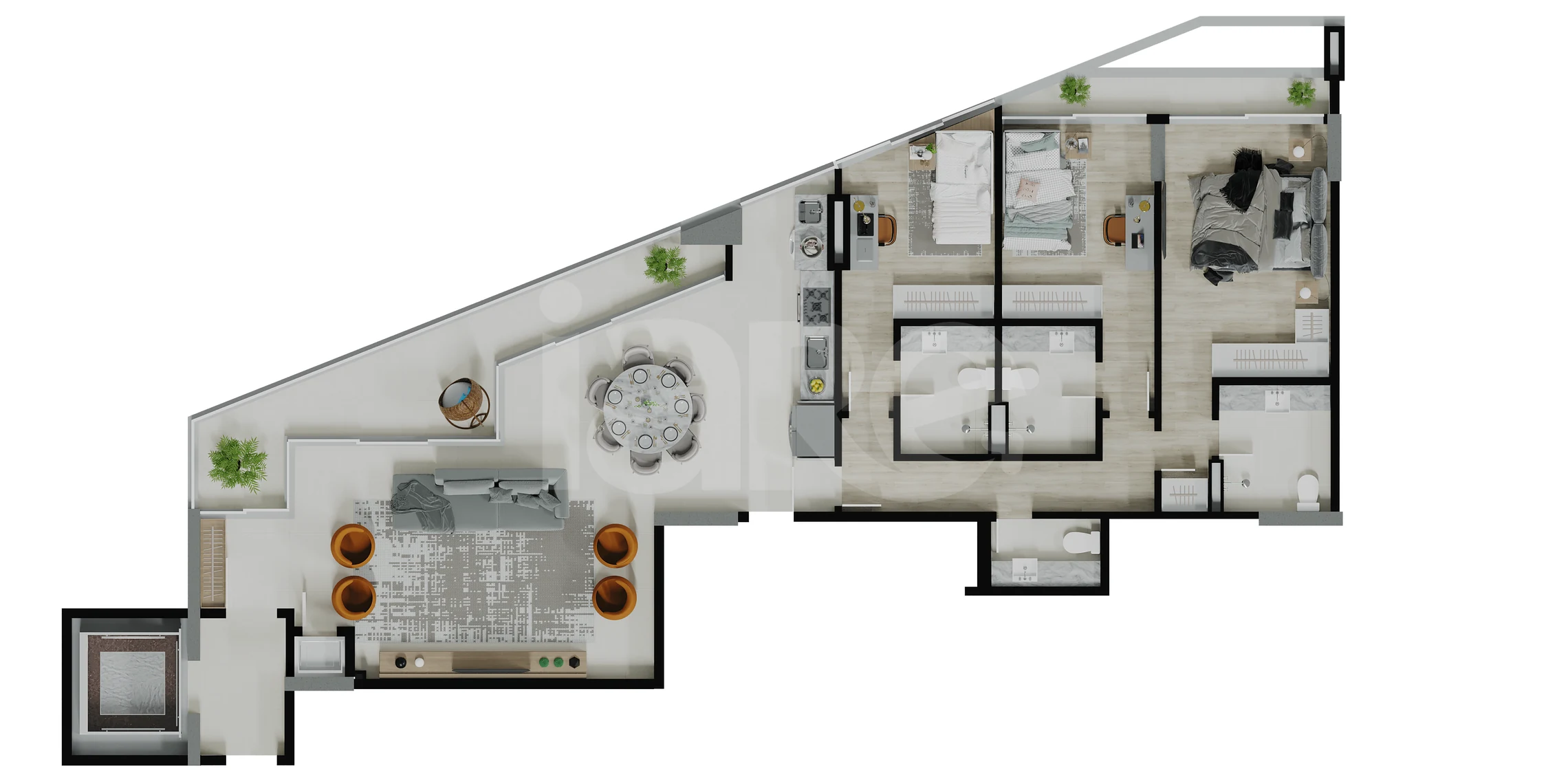 Planta — Apartamento 144,92 m²