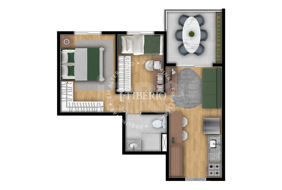 Planta — Apartamento 39,54 m²