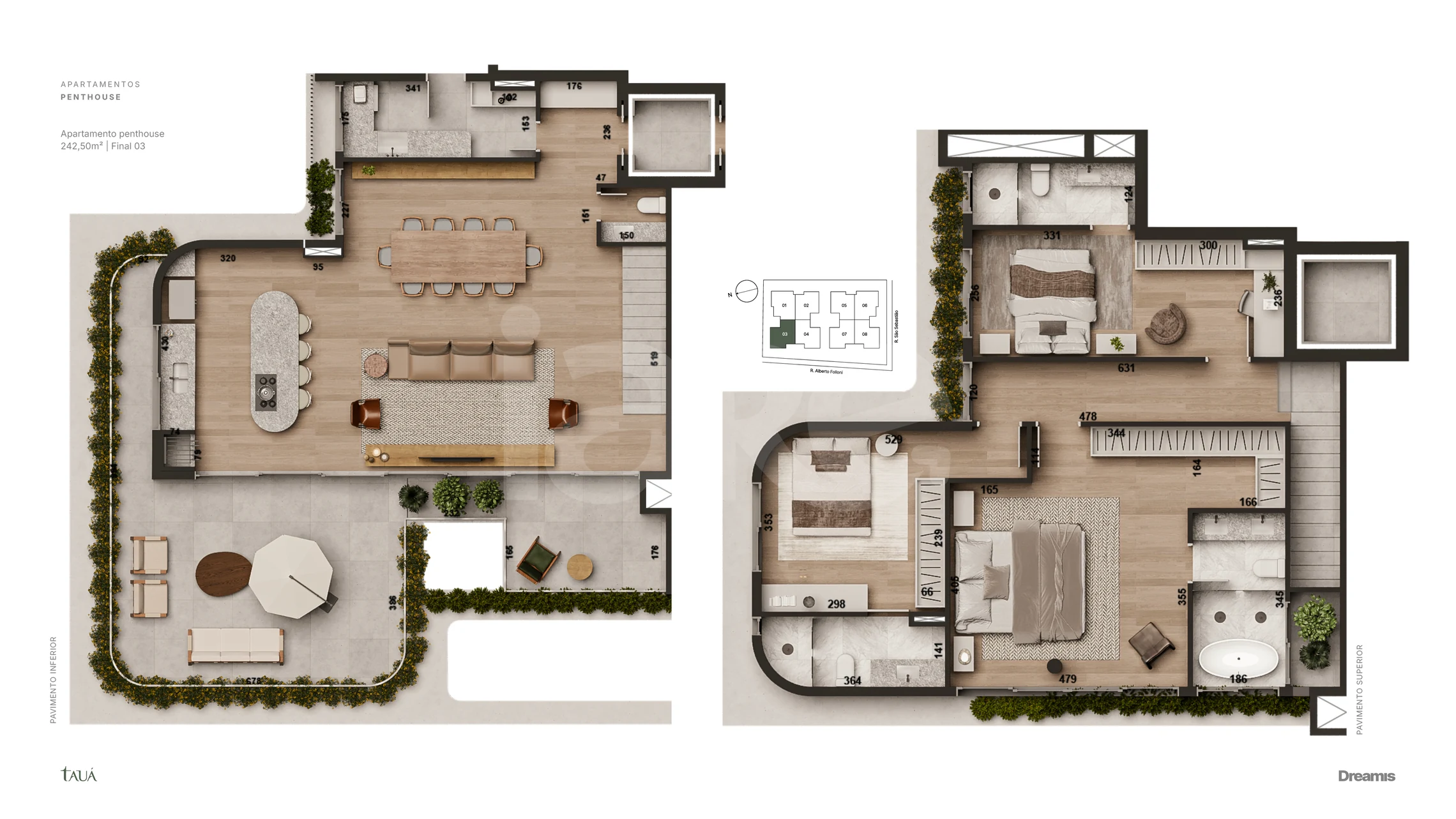 Planta — Apartamento 295 m²