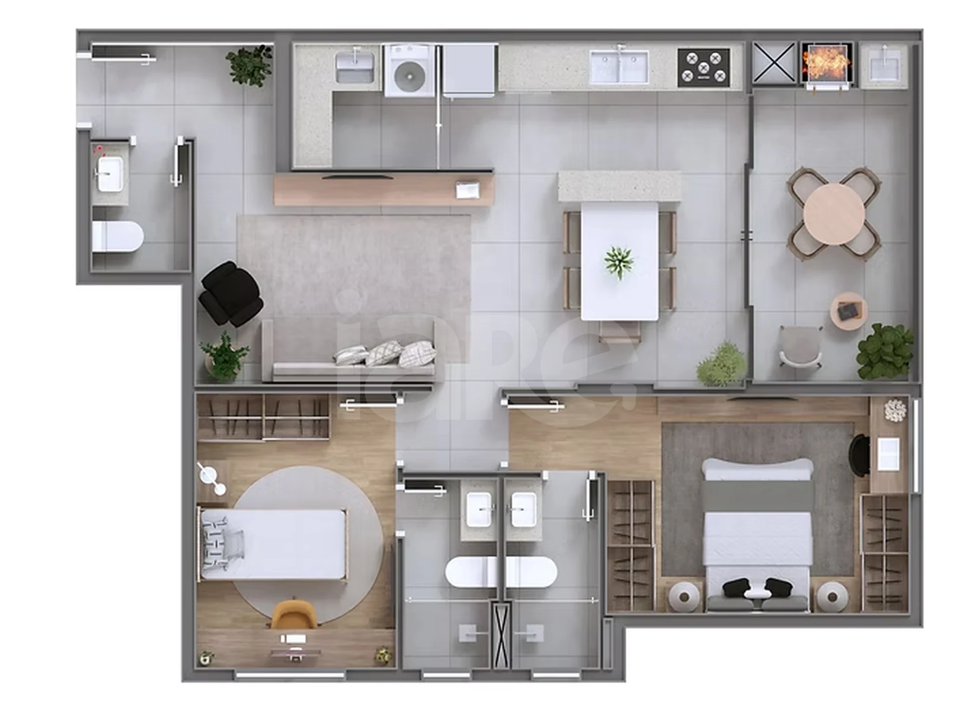 Planta — Apartamento 81,47 m²