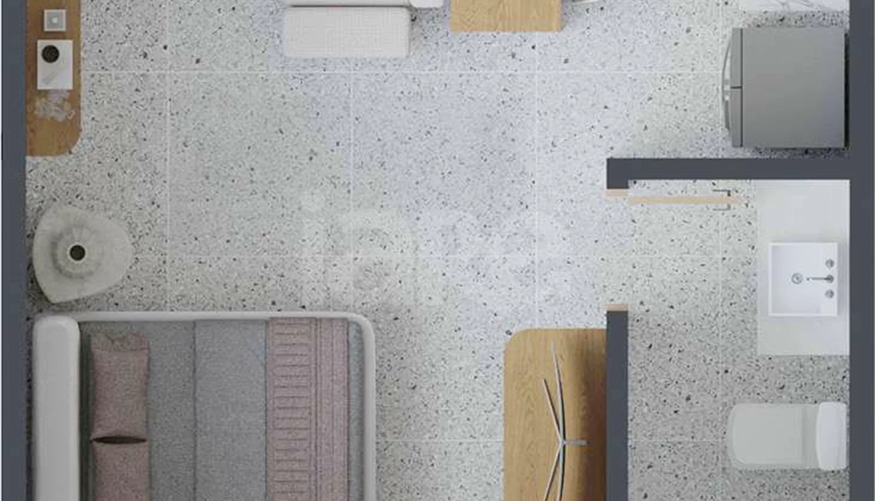Planta — Studio 29,73 m²