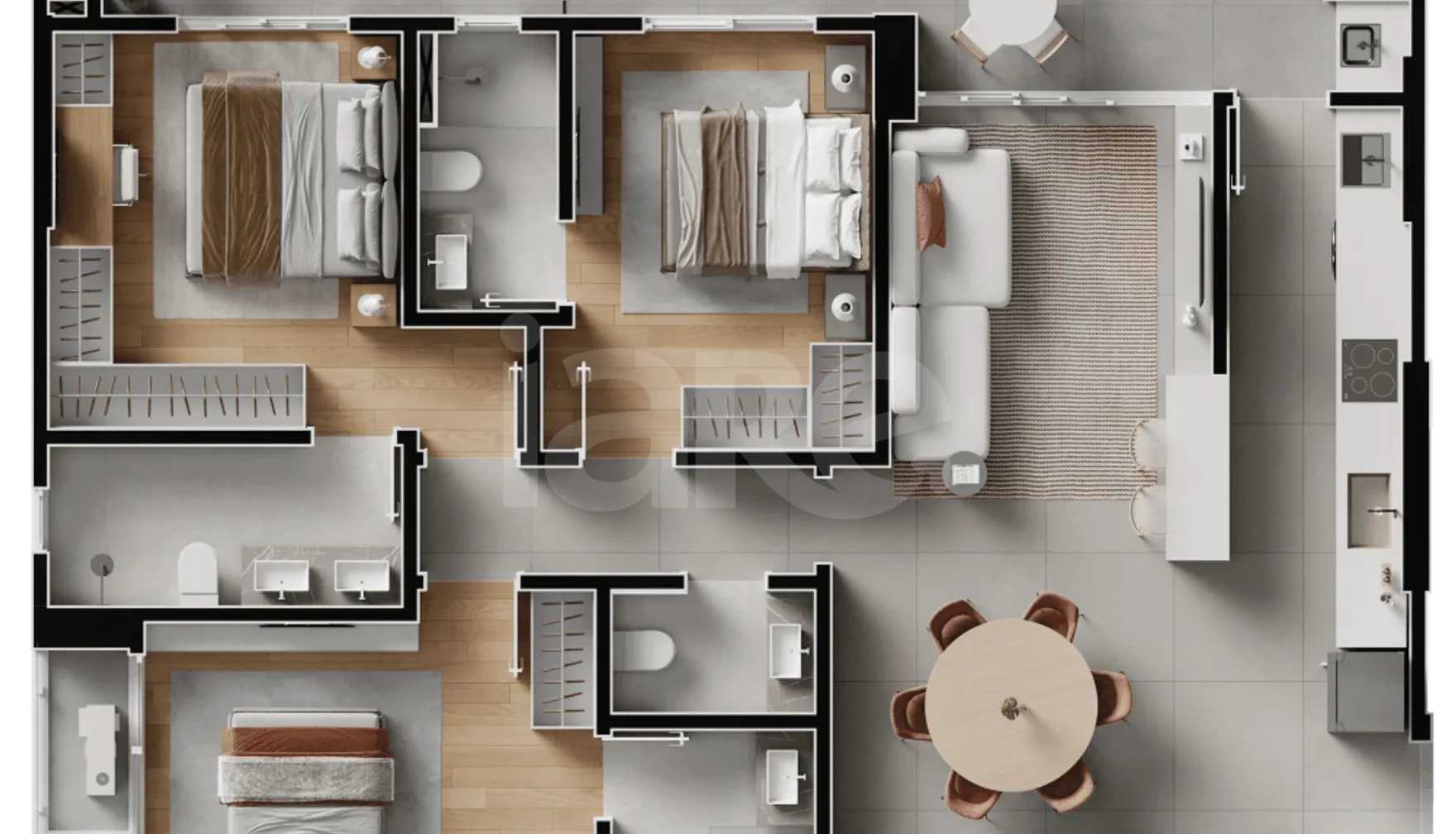 Planta — Apartamento 120,06 m²