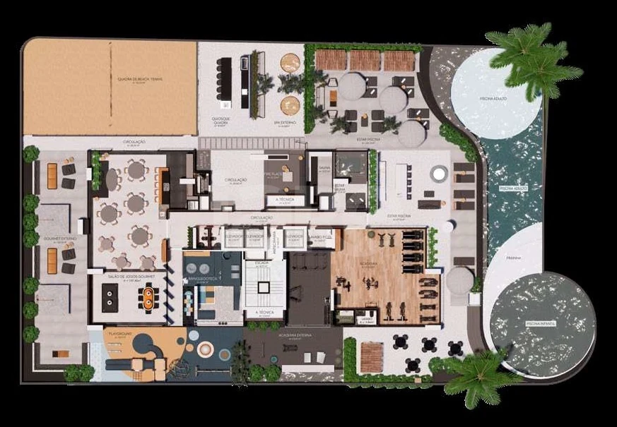 Planta — Pavimento lazer