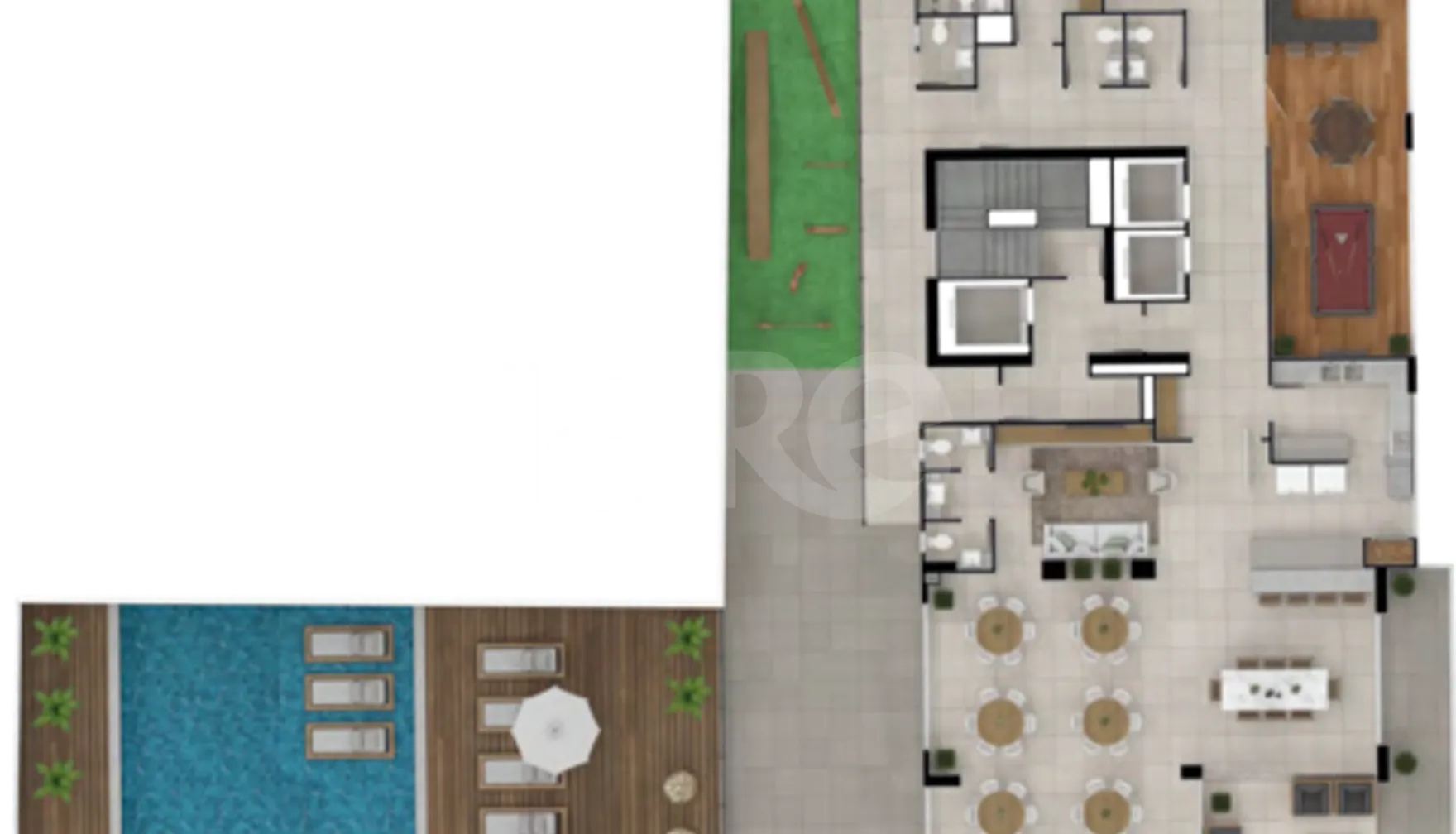 Planta — Pavimento lazer