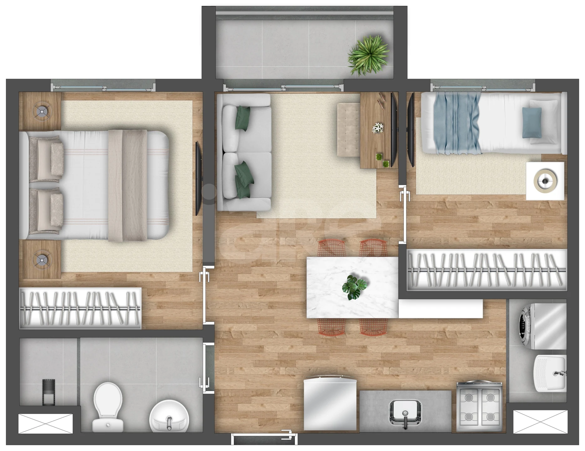 Planta — Apartamento 36,71 m²
