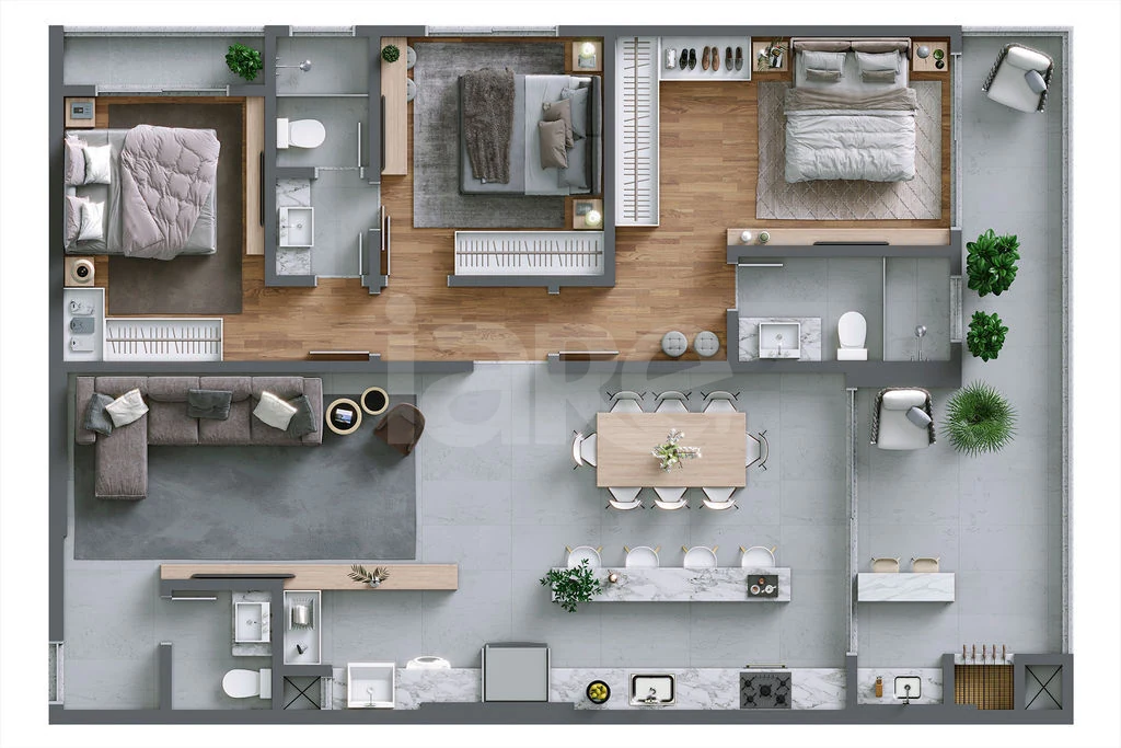 Planta — Apartamento 110 m²