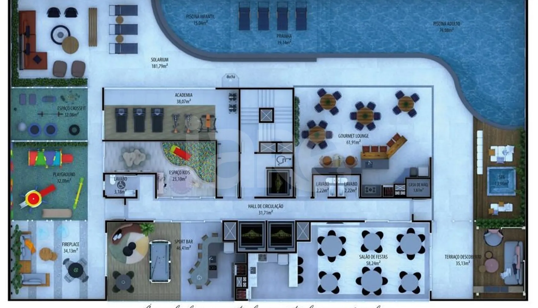 Planta — Pavimento lazer