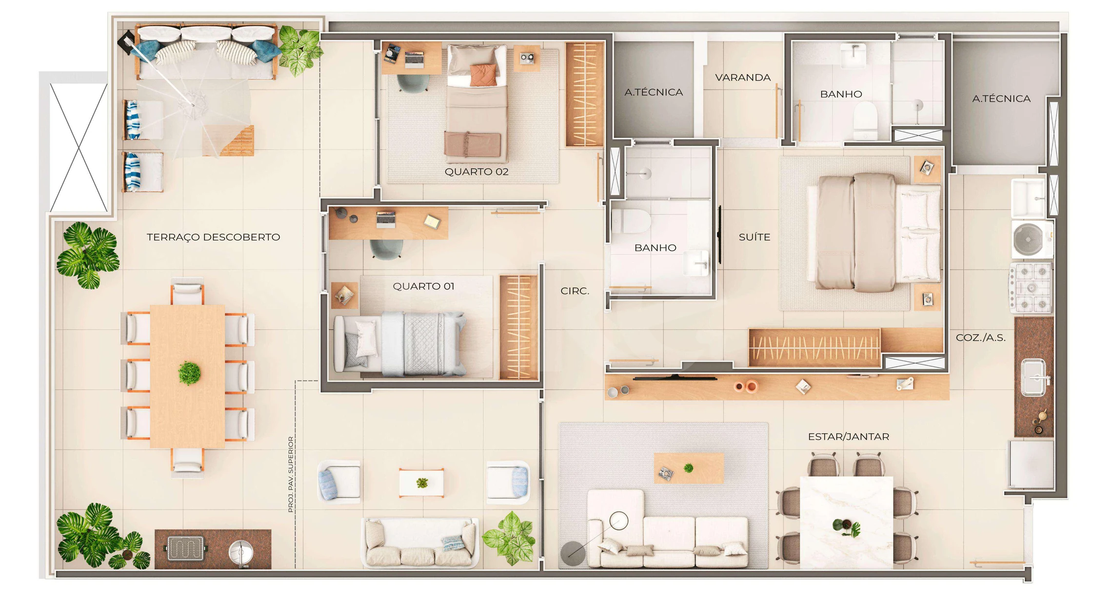 Planta — Garden 122,65 m²