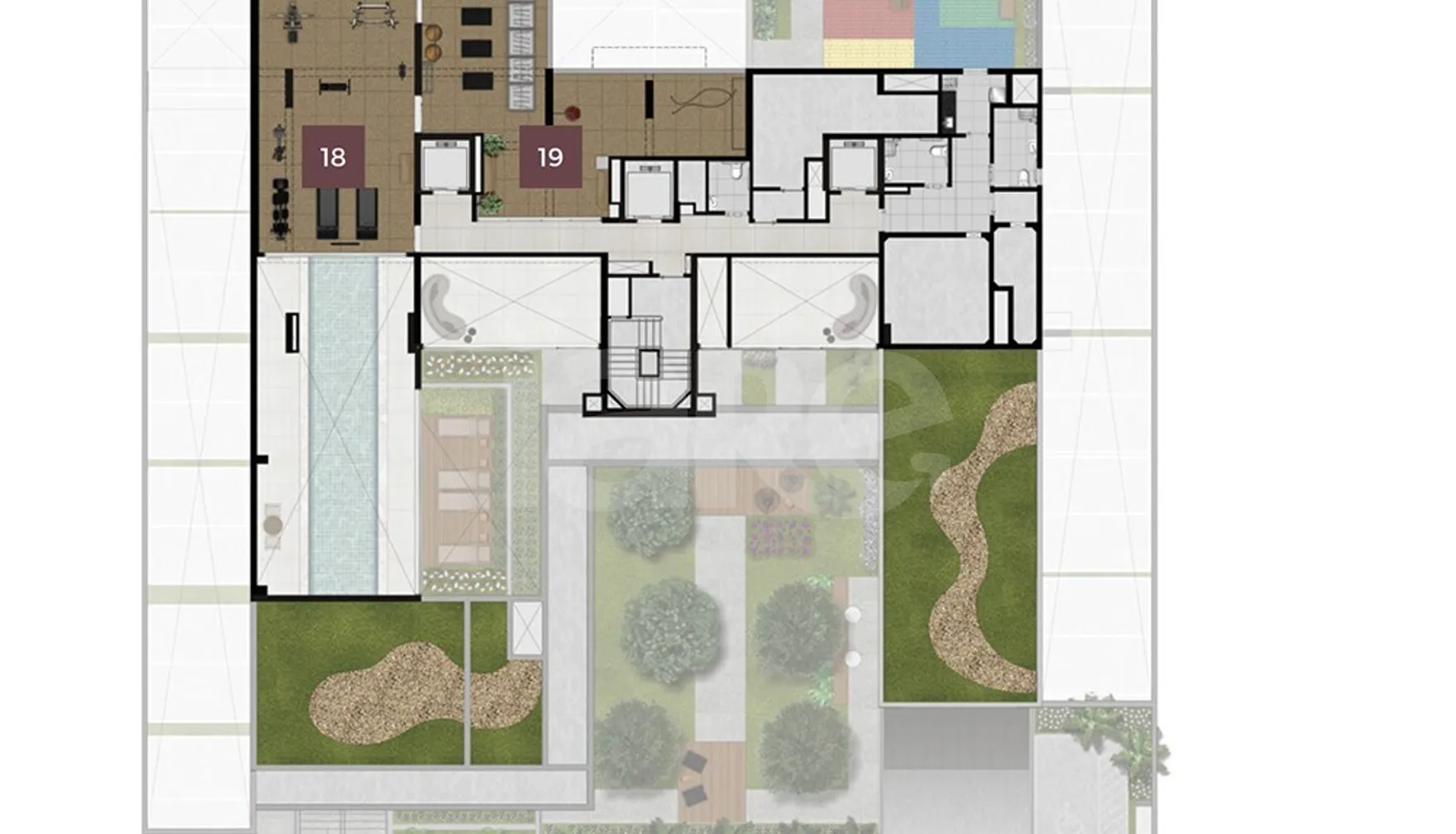 Planta — Pavimento lazer