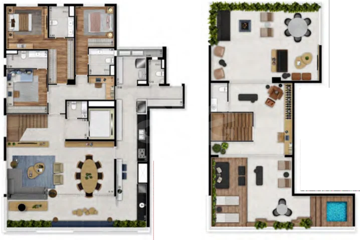 Planta — Cobertura Duplex 315,05 m²
