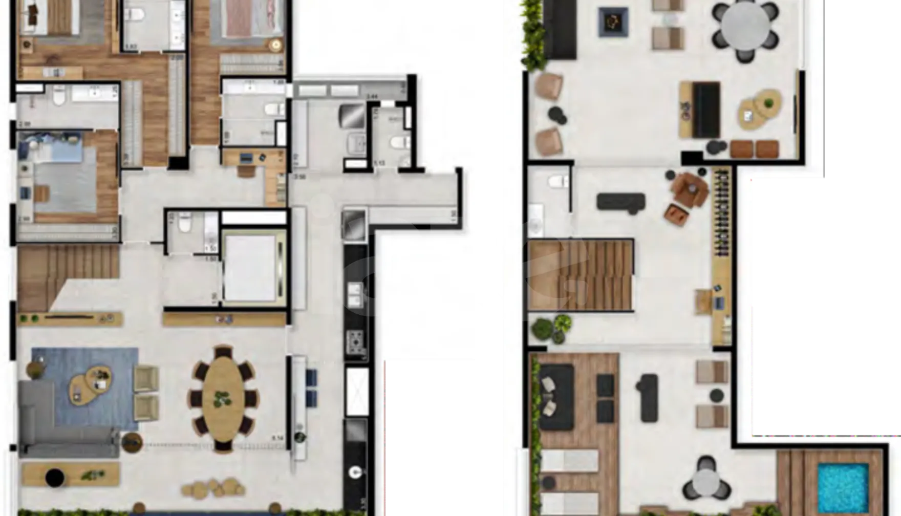 Planta — Cobertura Duplex 315,05 m²